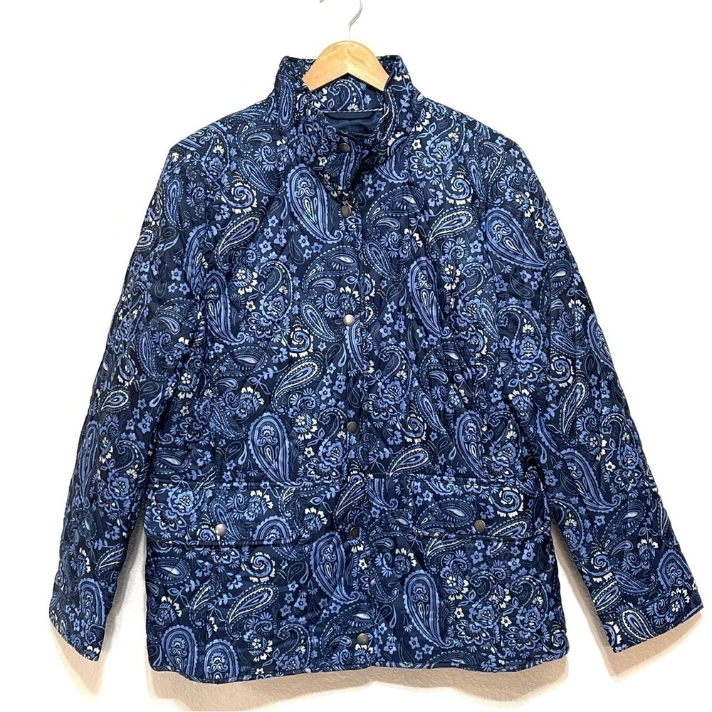 Talbots Woman Paisley Quilted Jacket Size L